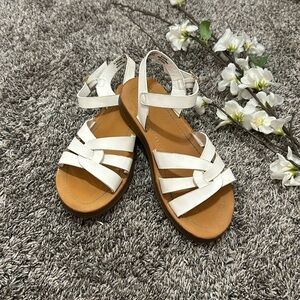 white Soda sandals Girls size 3